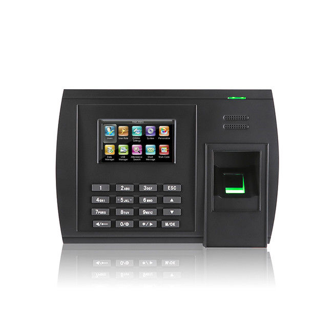 3 इंच स्क्रीन बायोमेट्रिक फ़िंगरप्रिंट पंच कार्ड उपस्थिति मशीन